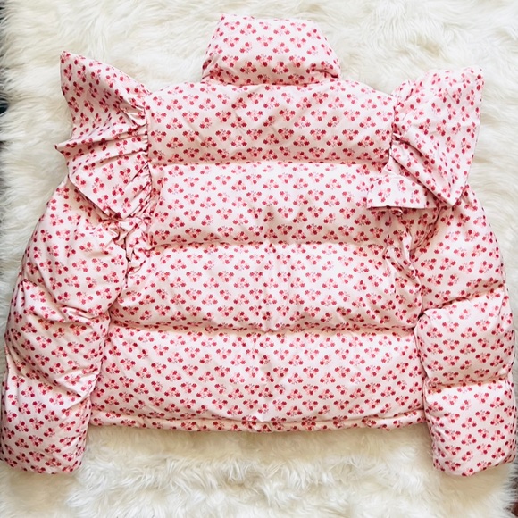 New! HILL HOUSE The Violet Floral Ruffle Sleeve Puffer Jacket - Picture 10 of 15